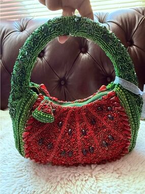 Beaded Watermelon NWT Handbag - Summer Vibes Statement Piece